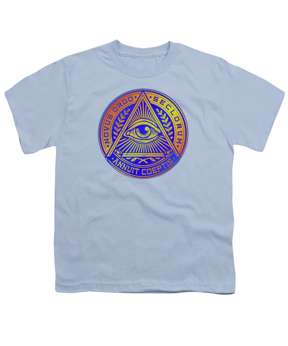Vintage Illuminati Symbol Novus Ordo Seal - Youth T-Shirt