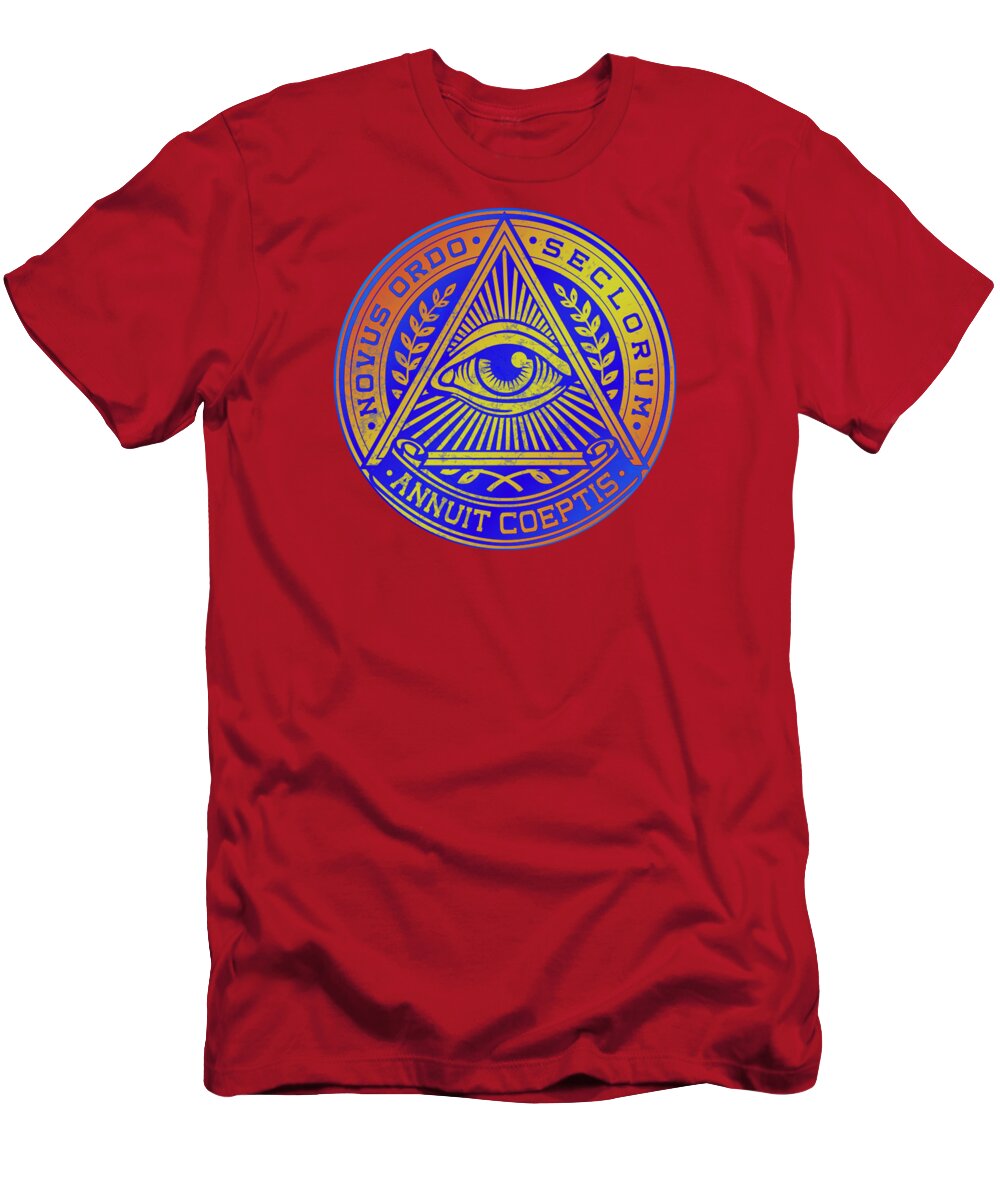 Vintage Illuminati Symbol Novus Ordo Seal - T-Shirt