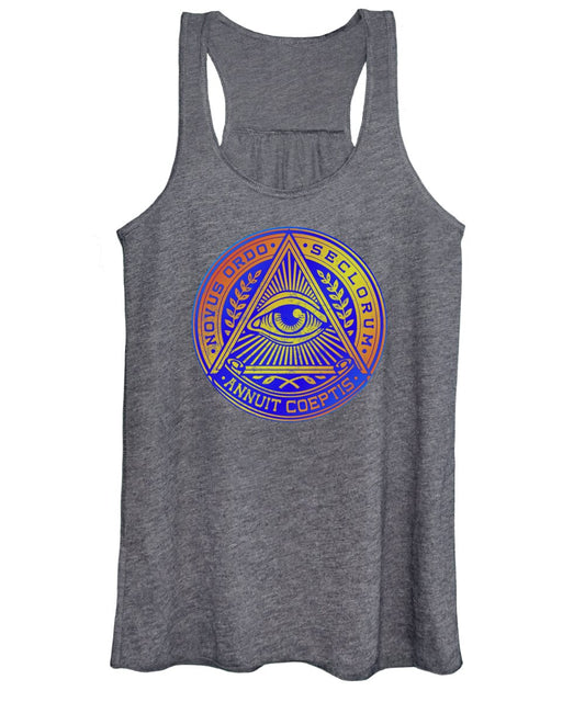Vintage Illuminati Symbol Novus Ordo Seal - Women's Tank Top