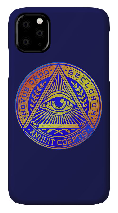 Vintage Illuminati Symbol Novus Ordo Seal - Phone Case