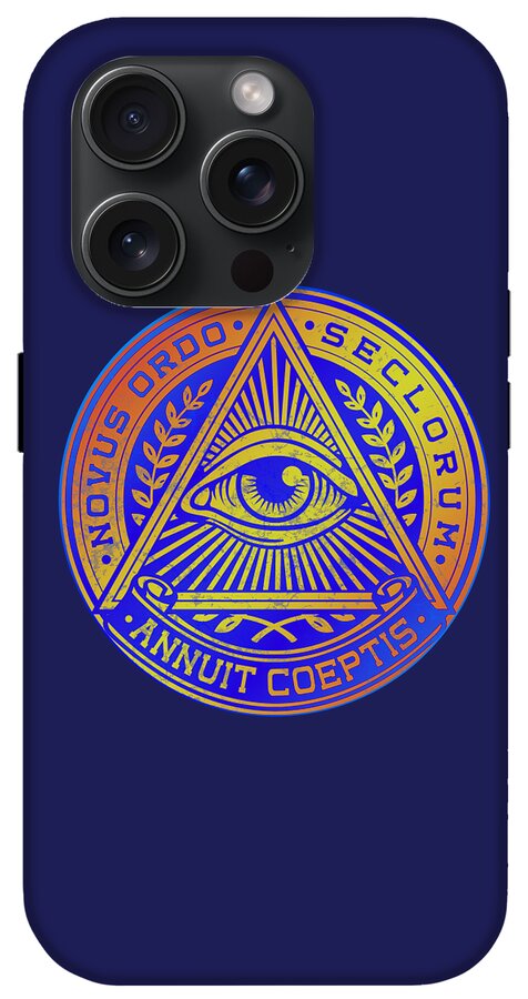 Vintage Illuminati Symbol Novus Ordo Seal - Phone Case