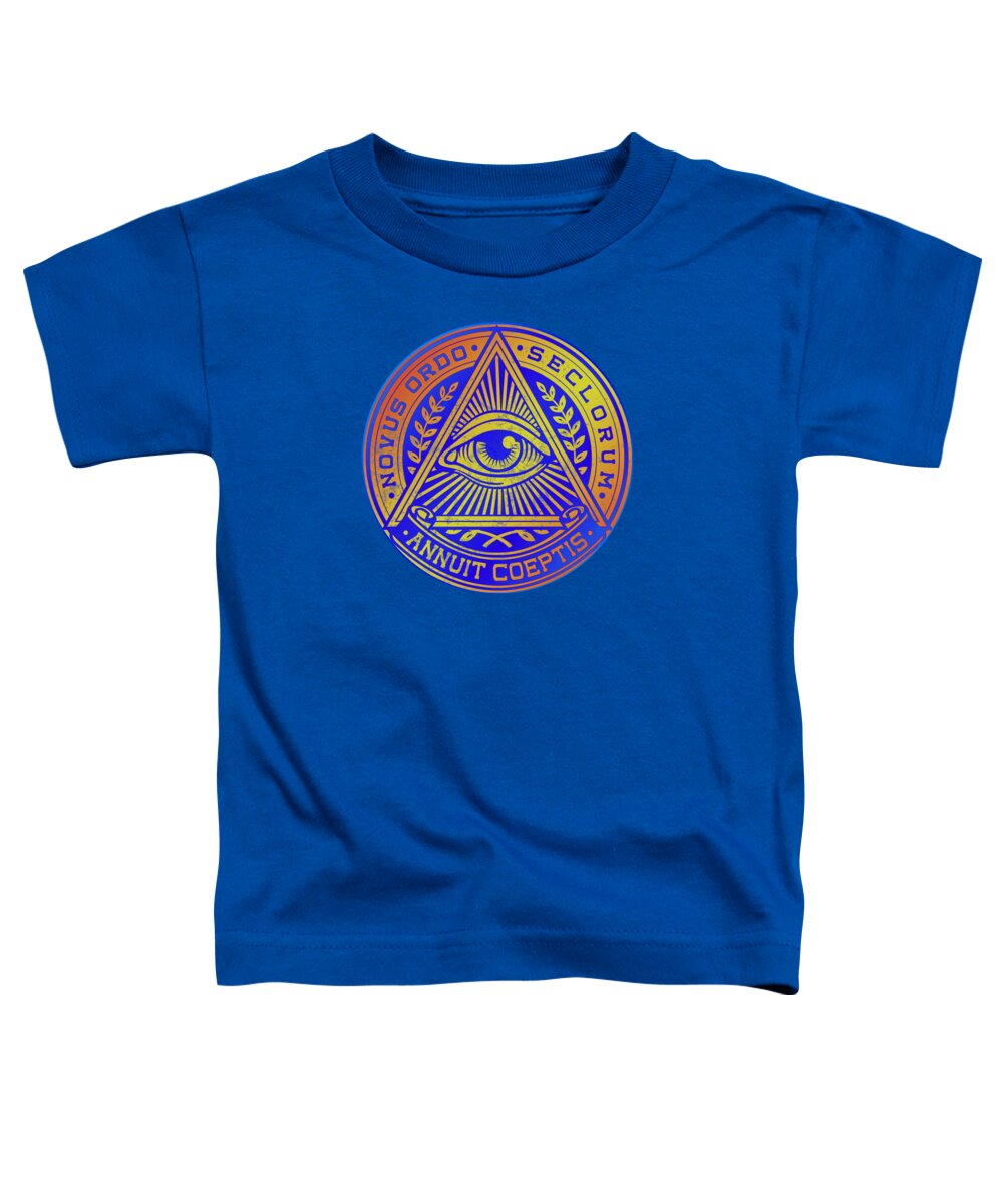 Vintage Illuminati Symbol Novus Ordo Seal - Toddler T-Shirt