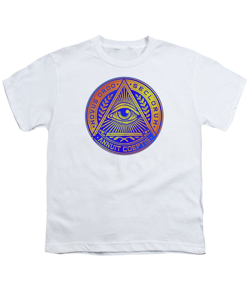 Vintage Illuminati Symbol Novus Ordo Seal - Youth T-Shirt