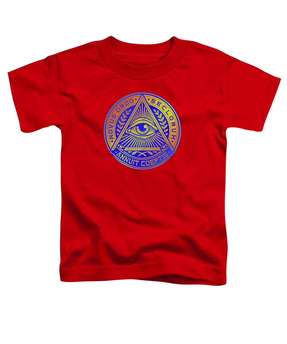 Vintage Illuminati Symbol Novus Ordo Seal - Toddler T-Shirt