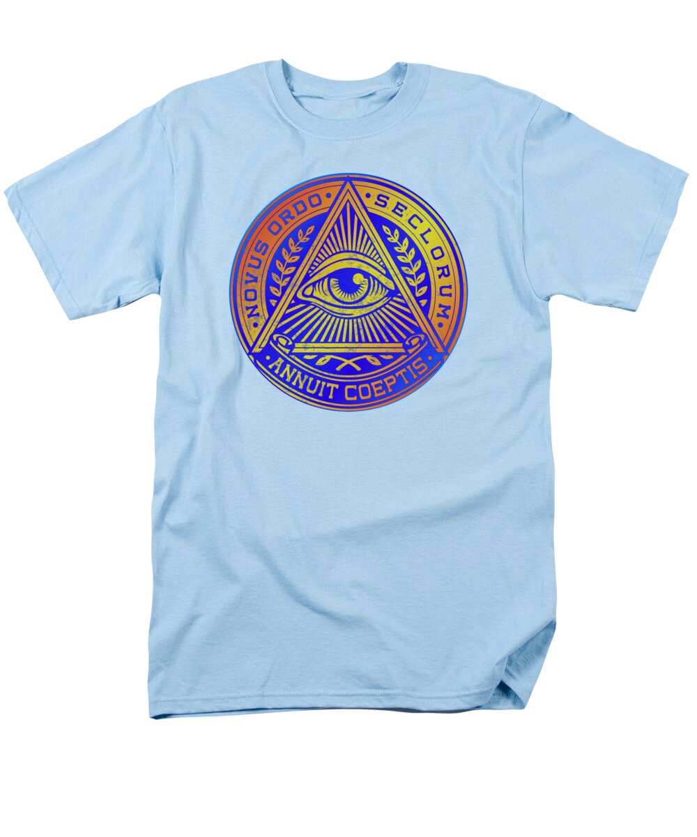 Vintage Illuminati Symbol Novus Ordo Seal - Men's T-Shirt  (Regular Fit)