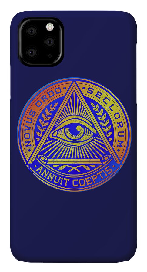 Vintage Illuminati Symbol Novus Ordo Seal - Phone Case