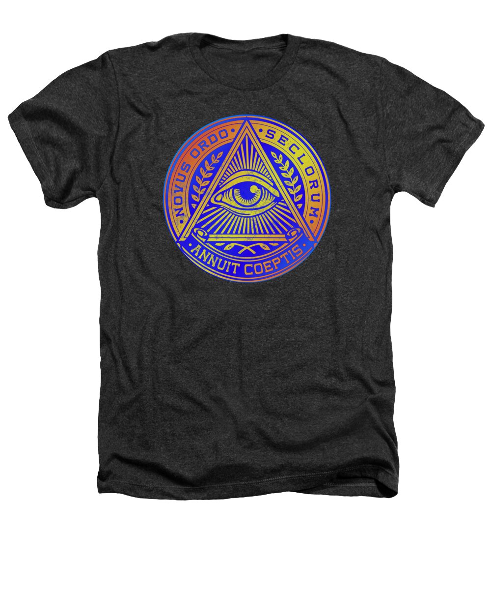 Vintage Illuminati Symbol Novus Ordo Seal - Heathers T-Shirt