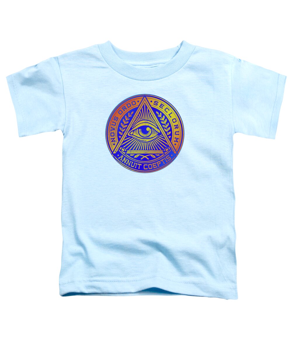 Vintage Illuminati Symbol Novus Ordo Seal - Toddler T-Shirt