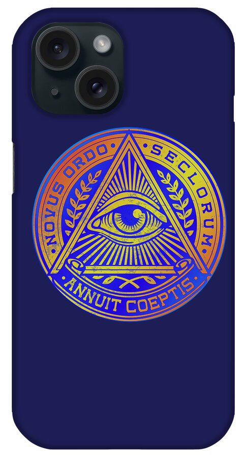 Vintage Illuminati Symbol Novus Ordo Seal - Phone Case