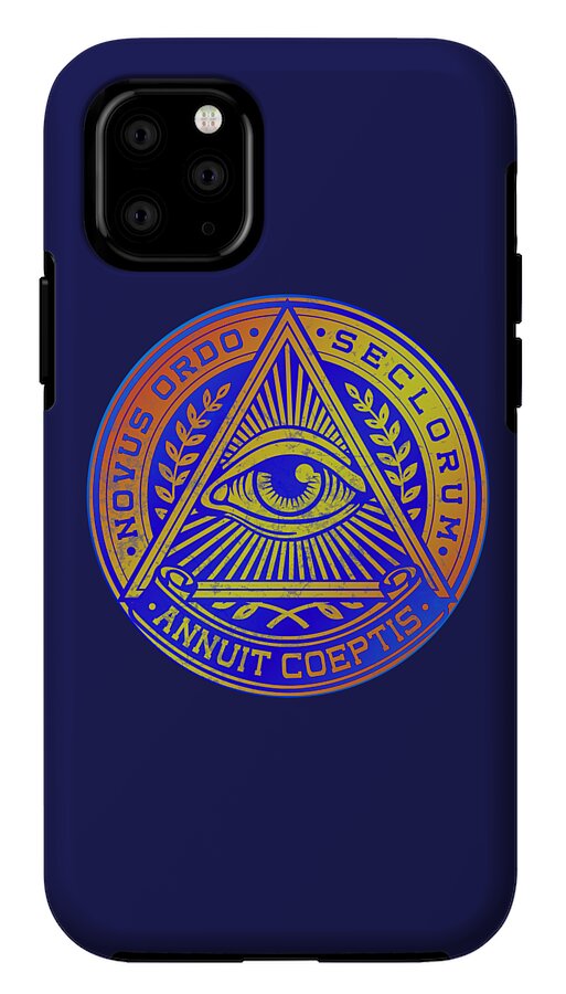 Vintage Illuminati Symbol Novus Ordo Seal - Phone Case