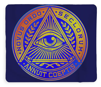 Vintage Illuminati Symbol Novus Ordo Seal - Blanket