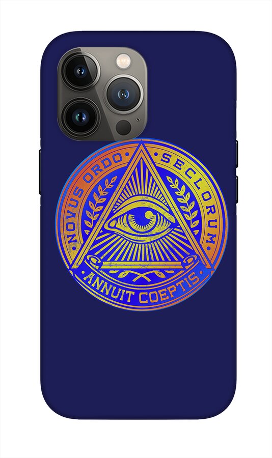Vintage Illuminati Symbol Novus Ordo Seal - Phone Case