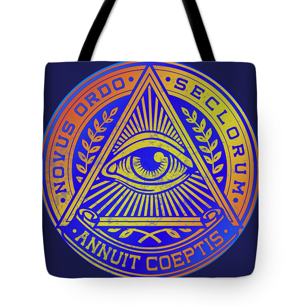 Vintage Illuminati Symbol Novus Ordo Seal - Tote Bag