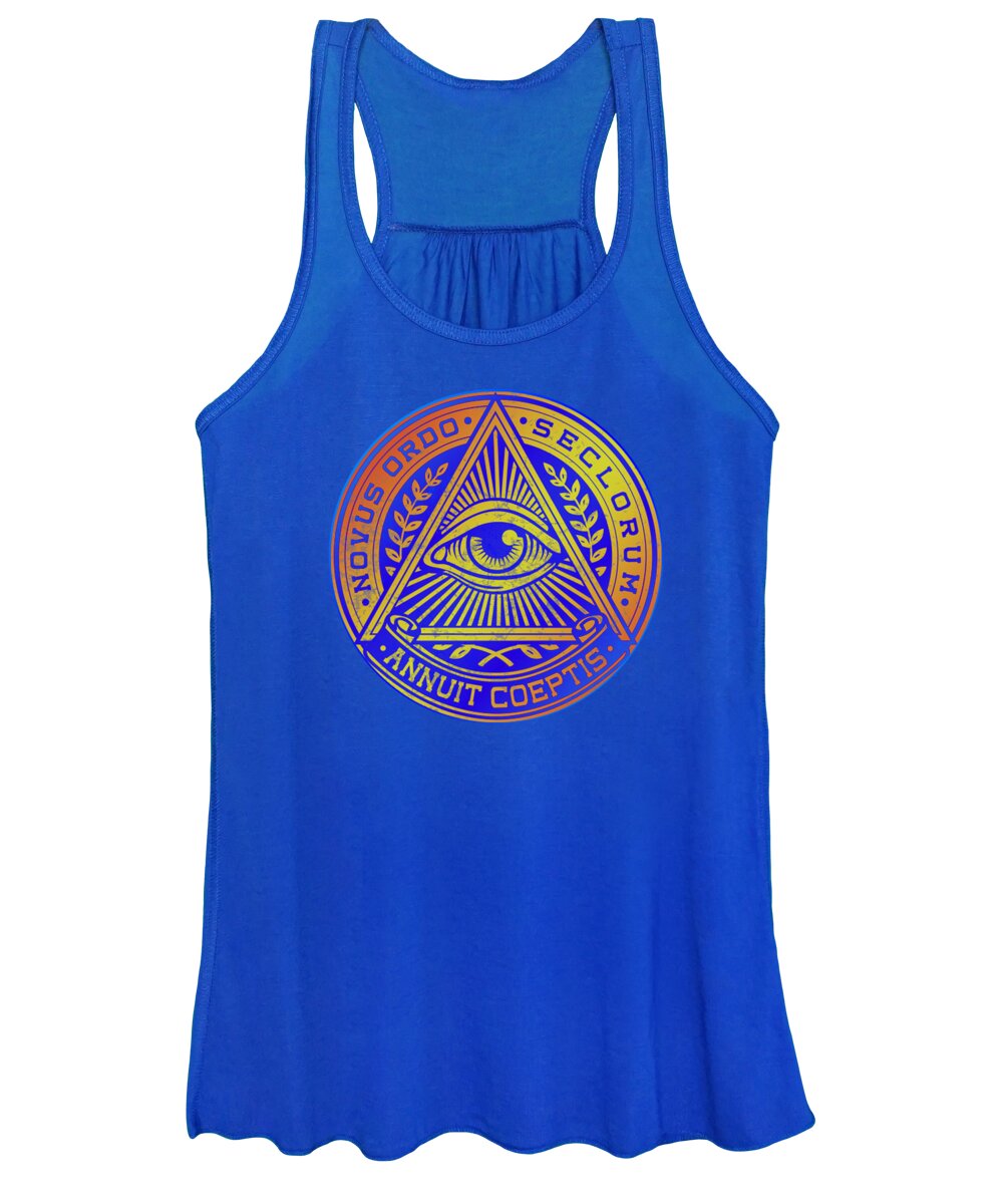 Vintage Illuminati Symbol Novus Ordo Seal - Women's Tank Top