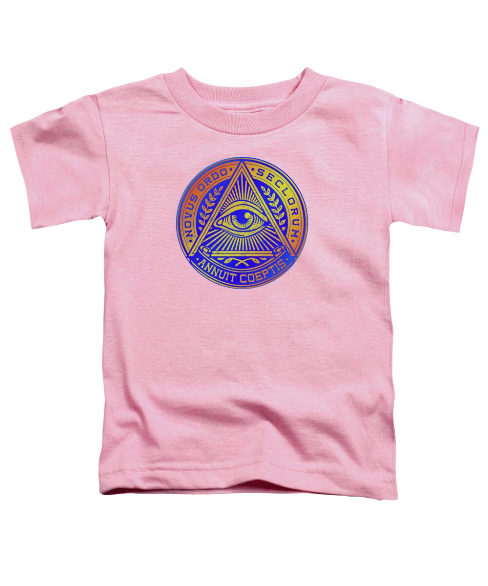 Vintage Illuminati Symbol Novus Ordo Seal - Toddler T-Shirt