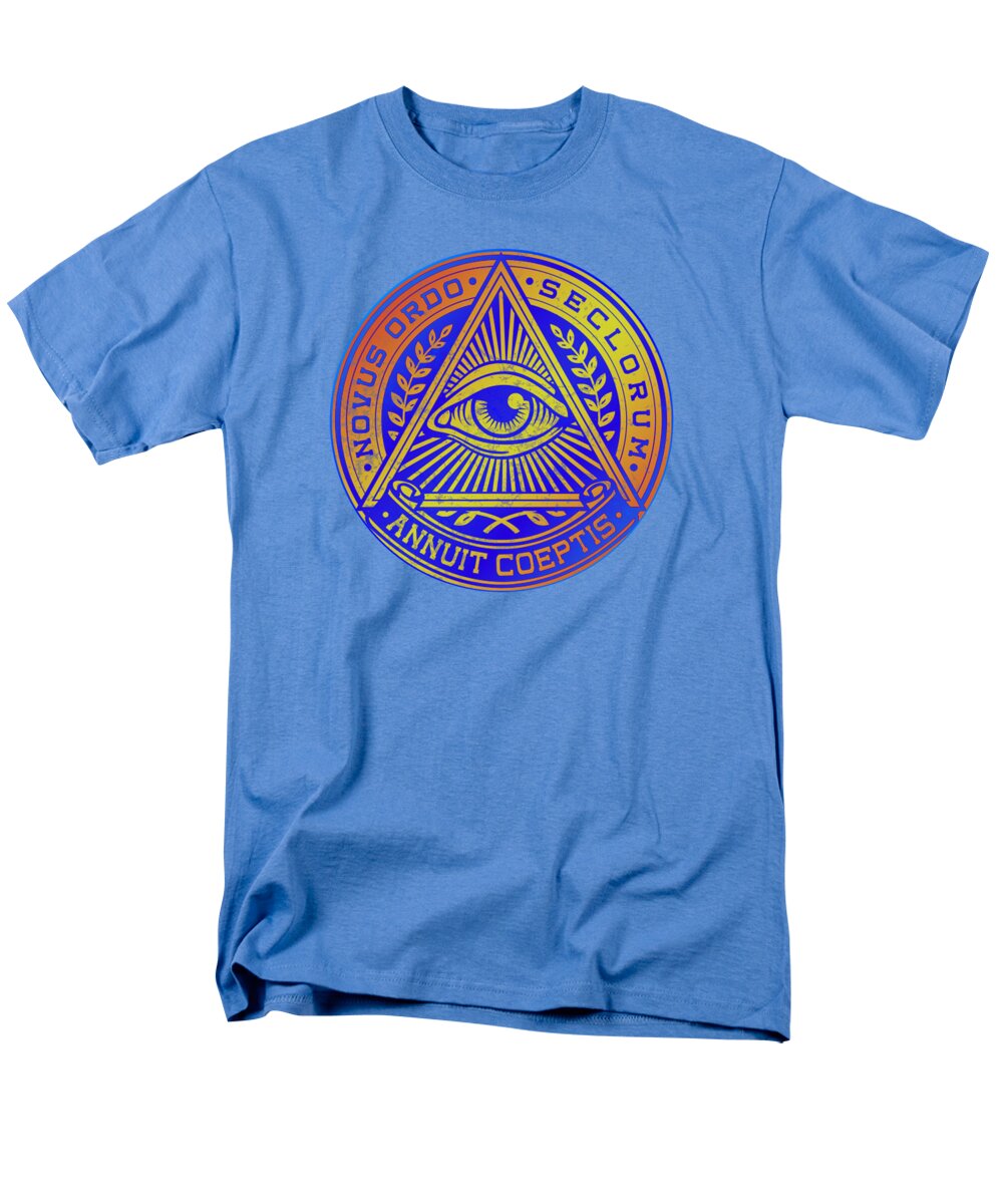 Vintage Illuminati Symbol Novus Ordo Seal - Men's T-Shirt  (Regular Fit)
