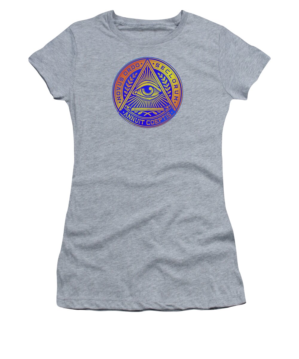 Vintage Illuminati Symbol Novus Ordo Seal - Women's T-Shirt