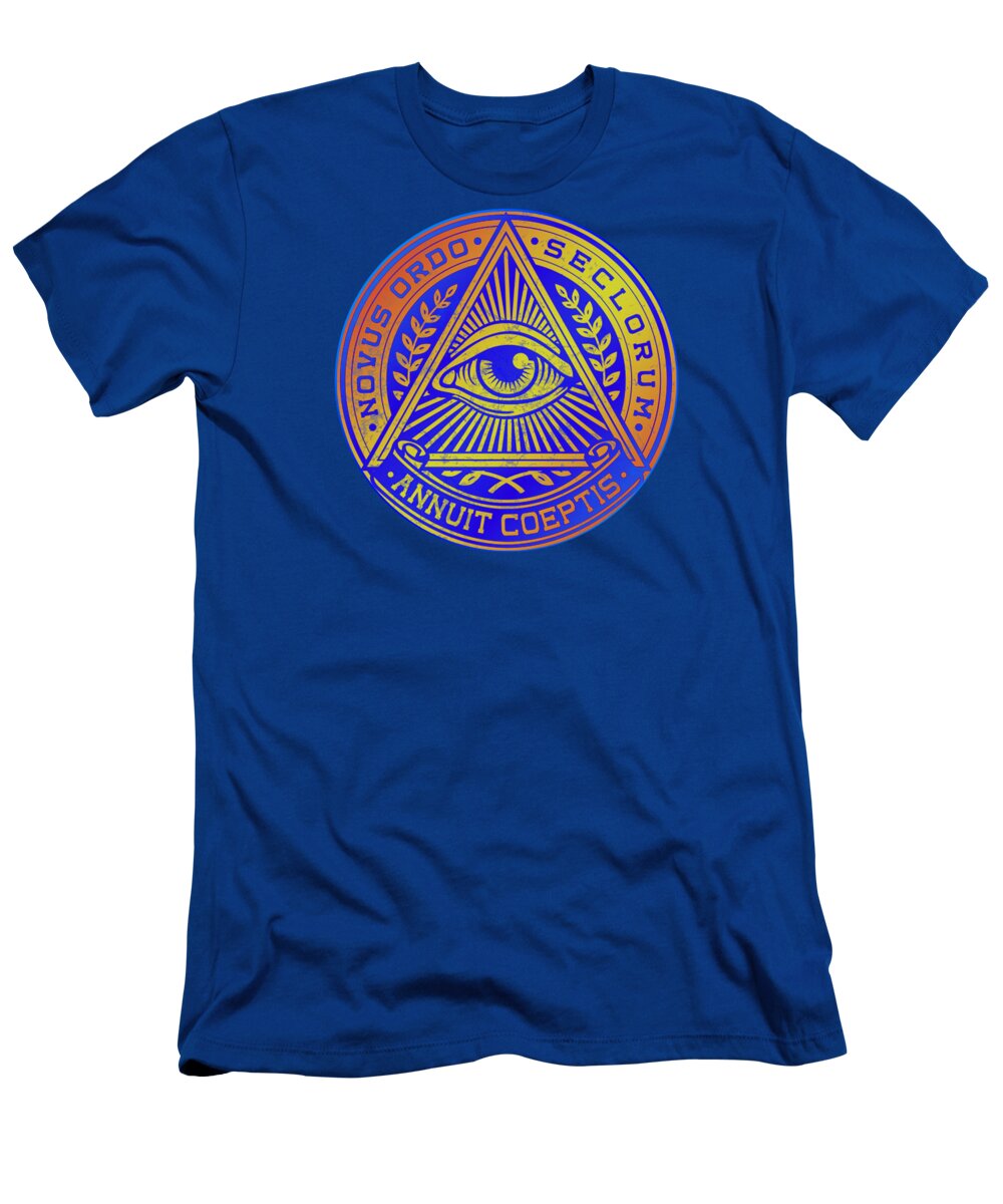 Vintage Illuminati Symbol Novus Ordo Seal - T-Shirt