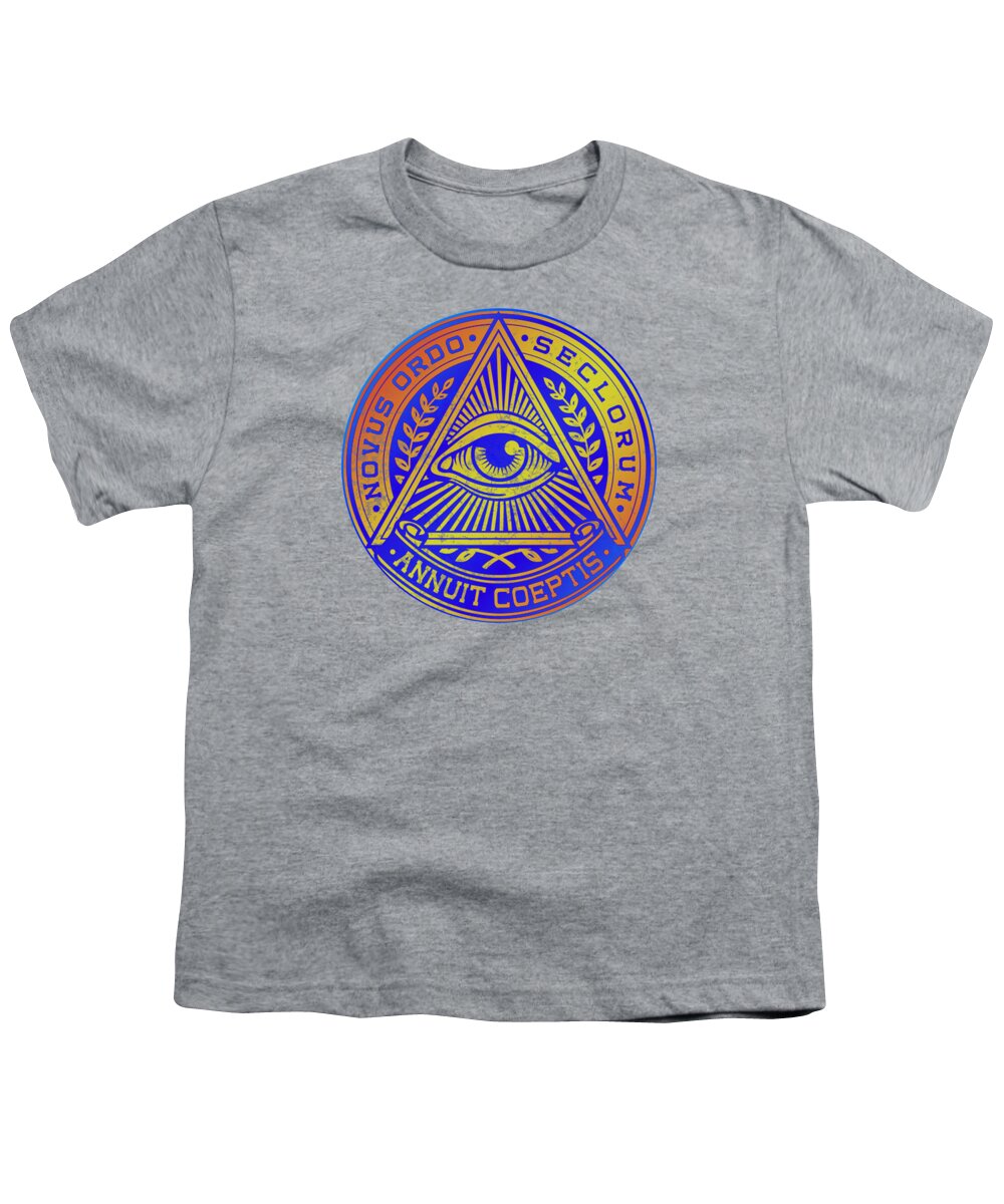 Vintage Illuminati Symbol Novus Ordo Seal - Youth T-Shirt