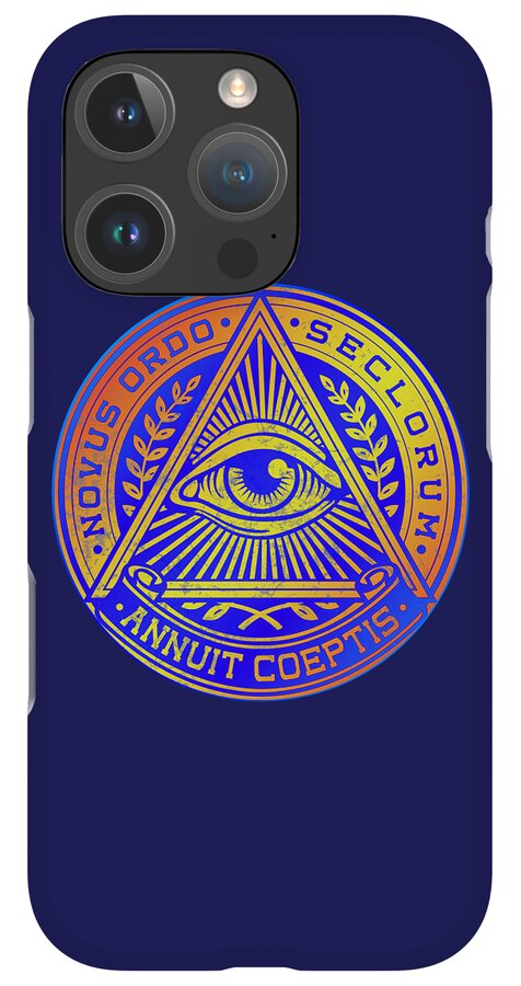 Vintage Illuminati Symbol Novus Ordo Seal - Phone Case