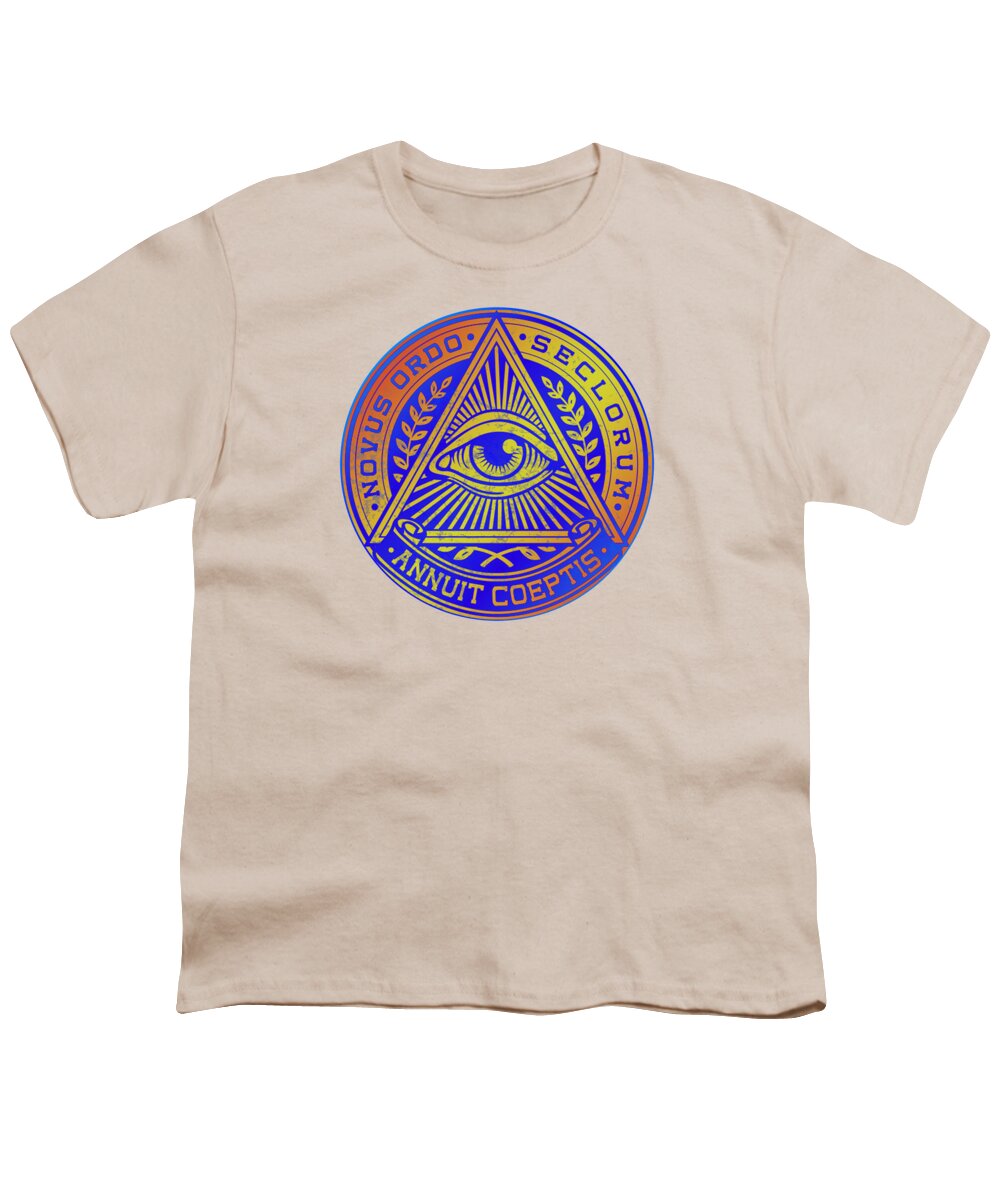 Vintage Illuminati Symbol Novus Ordo Seal - Youth T-Shirt