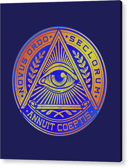 Vintage Illuminati Symbol Novus Ordo Seal - Acrylic Print