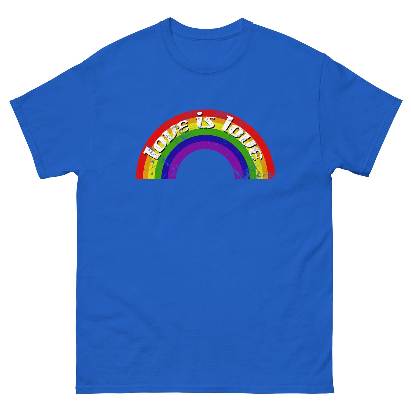 Scar Design Royal / S Vintage LGBT Rainbow Love Is Love T-shirt