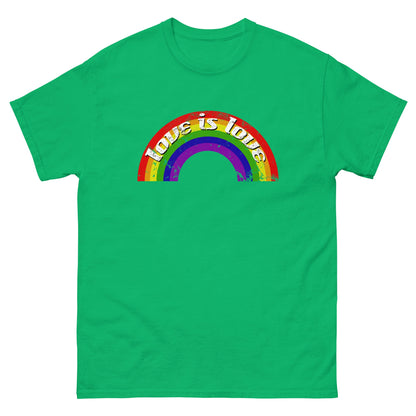Scar Design Irish Green / S Vintage LGBT Rainbow Love Is Love T-shirt