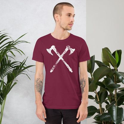 Scar Design Vintage Viking Axes T-shirt