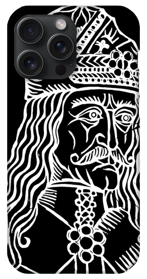 Vlad Tepes Dracula Woodcut - Phone Case