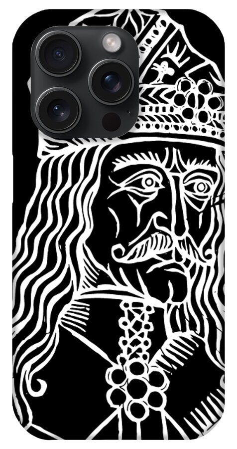 Vlad Tepes Dracula Woodcut - Phone Case