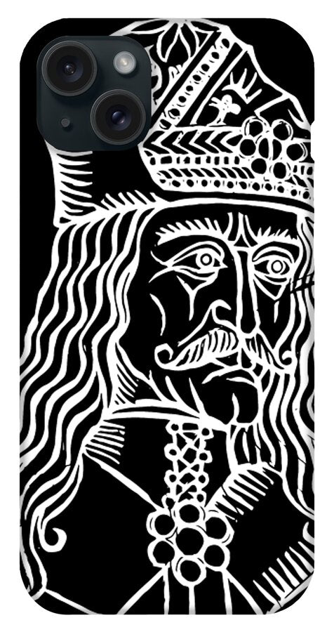 Vlad Tepes Dracula Woodcut - Phone Case