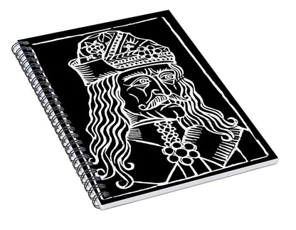 Vlad Tepes Dracula Woodcut - Spiral Notebook