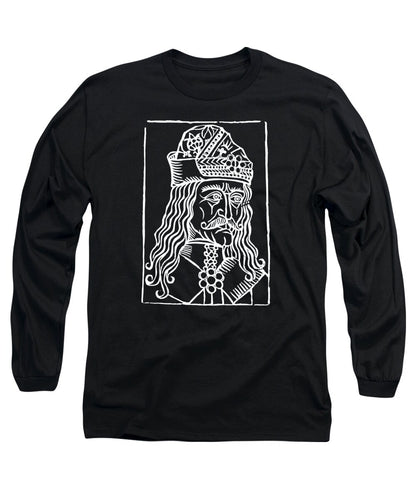 Vlad Tepes Dracula Woodcut - Long Sleeve T-Shirt
