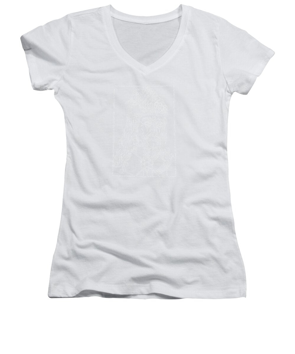 Vlad Tepes Dracula Woodcut - Women's V-Neck