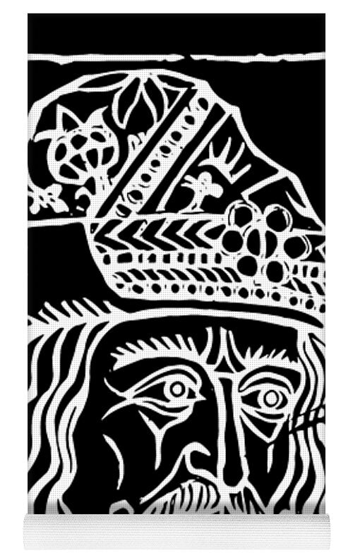Vlad Tepes Dracula Woodcut - Yoga Mat