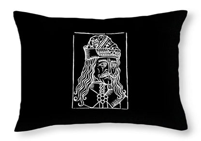 Vlad Tepes Dracula Woodcut - Throw Pillow