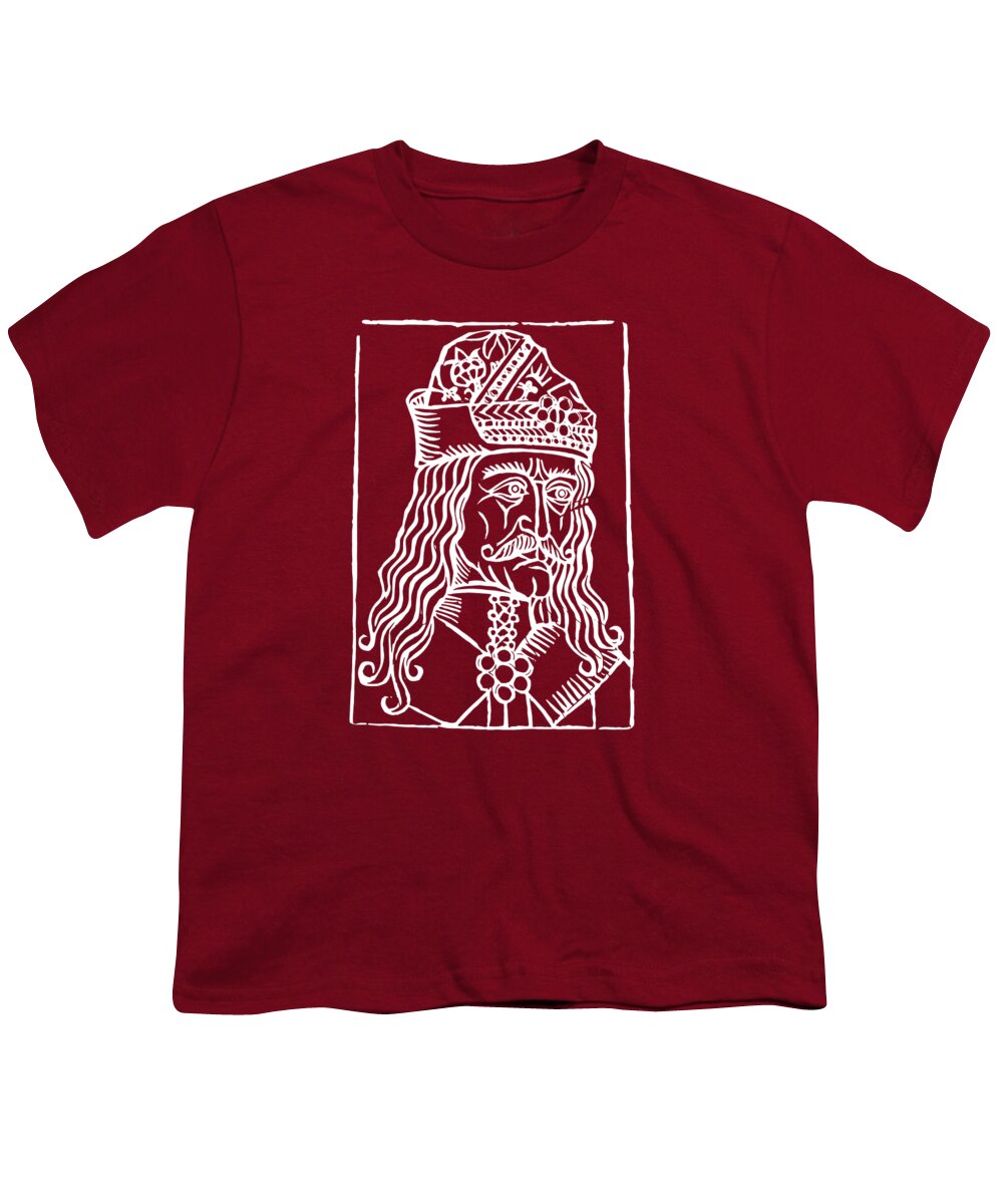 Vlad Tepes Dracula Woodcut - Youth T-Shirt