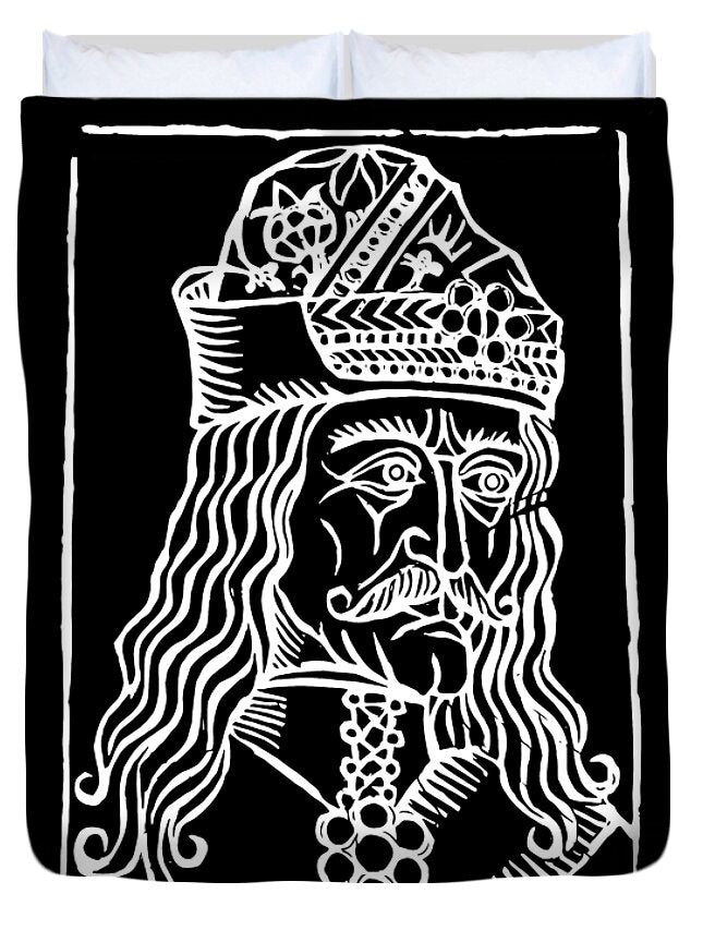 Vlad Tepes Dracula Woodcut - Duvet Cover
