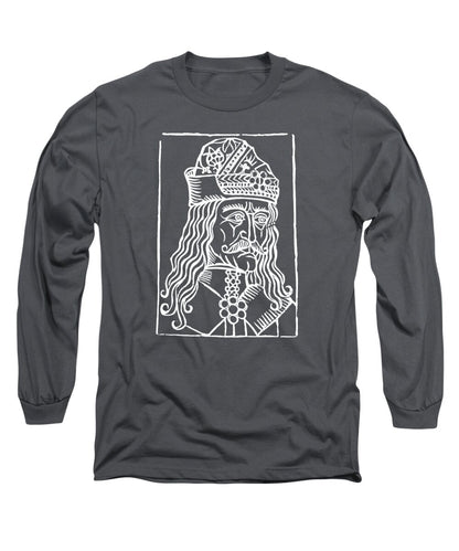 Vlad Tepes Dracula Woodcut - Long Sleeve T-Shirt