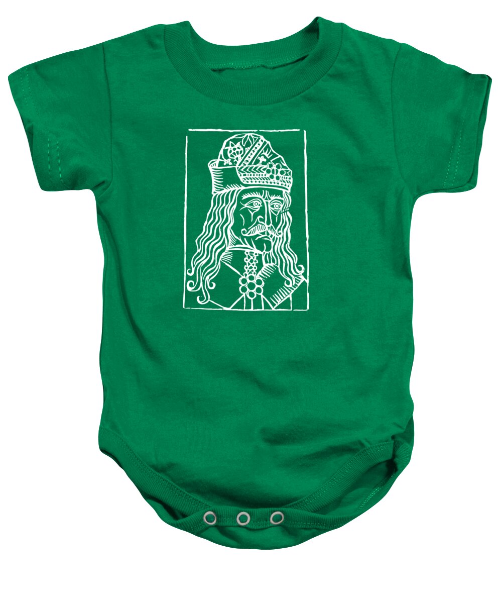 Vlad Tepes Dracula Woodcut - Baby Onesie