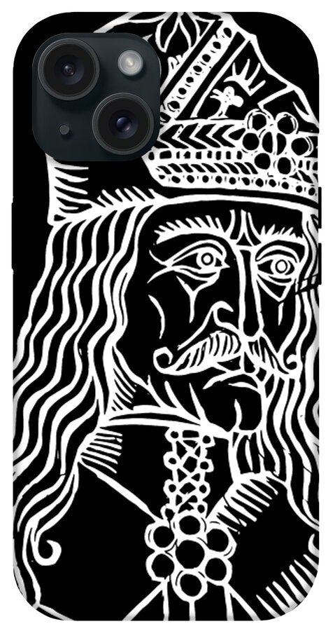 Vlad Tepes Dracula Woodcut - Phone Case