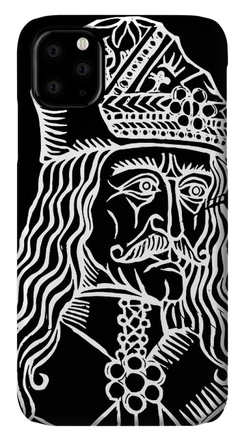 Vlad Tepes Dracula Woodcut - Phone Case