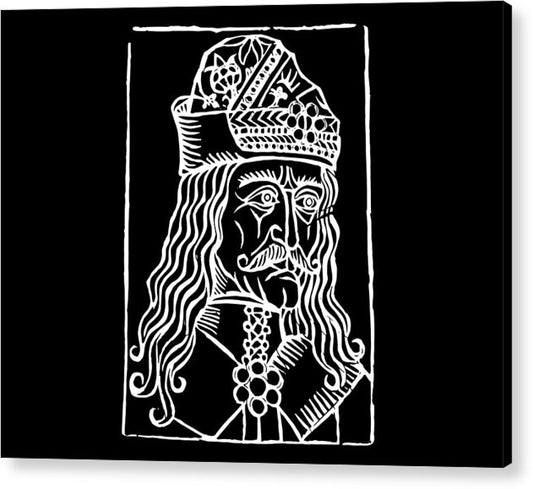 Vlad Tepes Dracula Woodcut - Acrylic Print