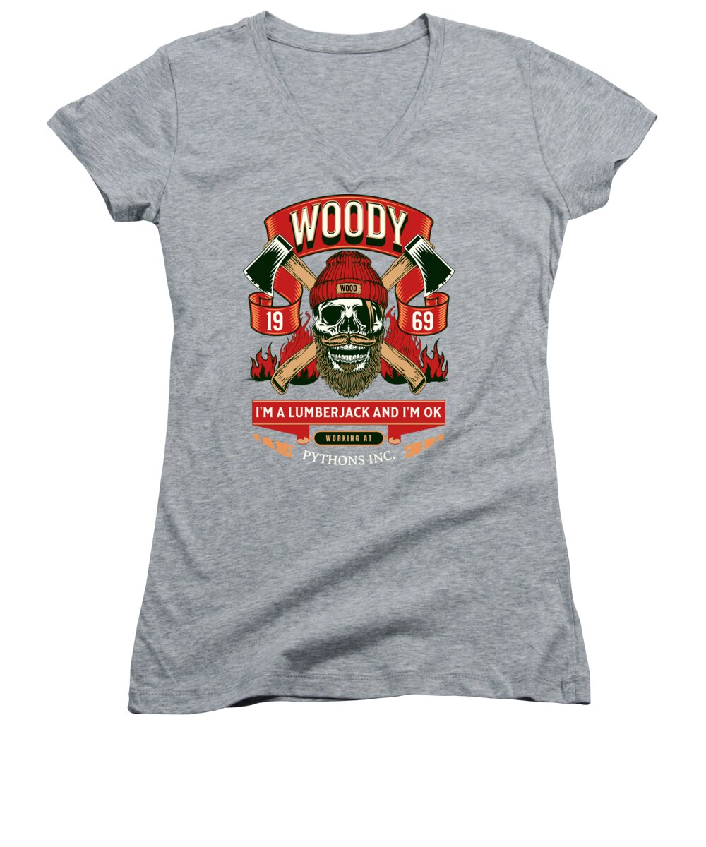 Woody the Lumberjack - Women's V-Neck