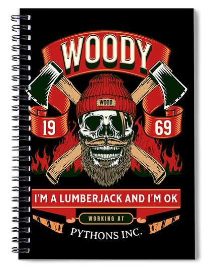 Woody the Lumberjack - Spiral Notebook
