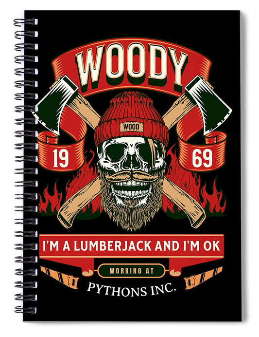 Woody the Lumberjack - Spiral Notebook
