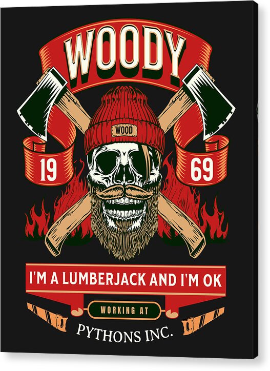Woody the Lumberjack - Acrylic Print