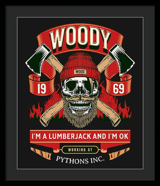 Woody the Lumberjack - Framed Print