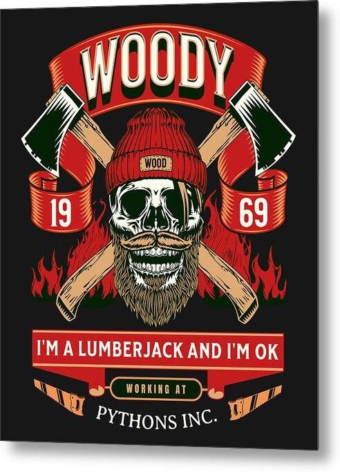 Woody the Lumberjack - Metal Print